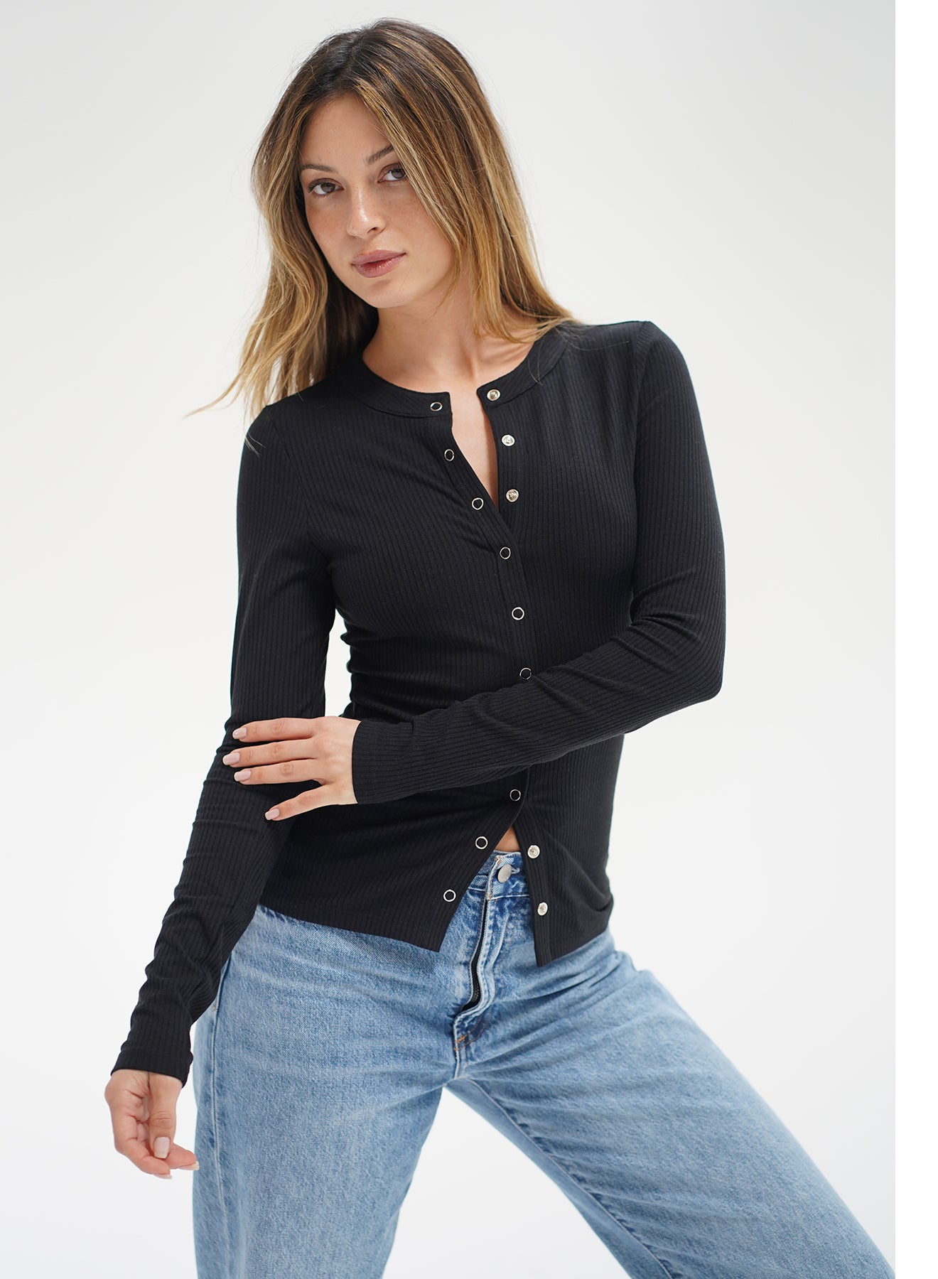 Felice Ribbed Cardigan-Cashmere Sweaters-Happy on Main