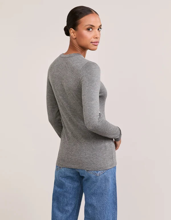 Chicago Long Sleeve - Charcoal-Maison Wheat-Happy on Main