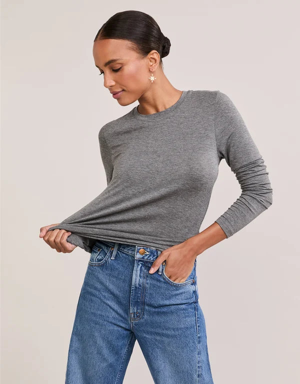 Chicago Long Sleeve - Charcoal-Maison Wheat-Happy on Main