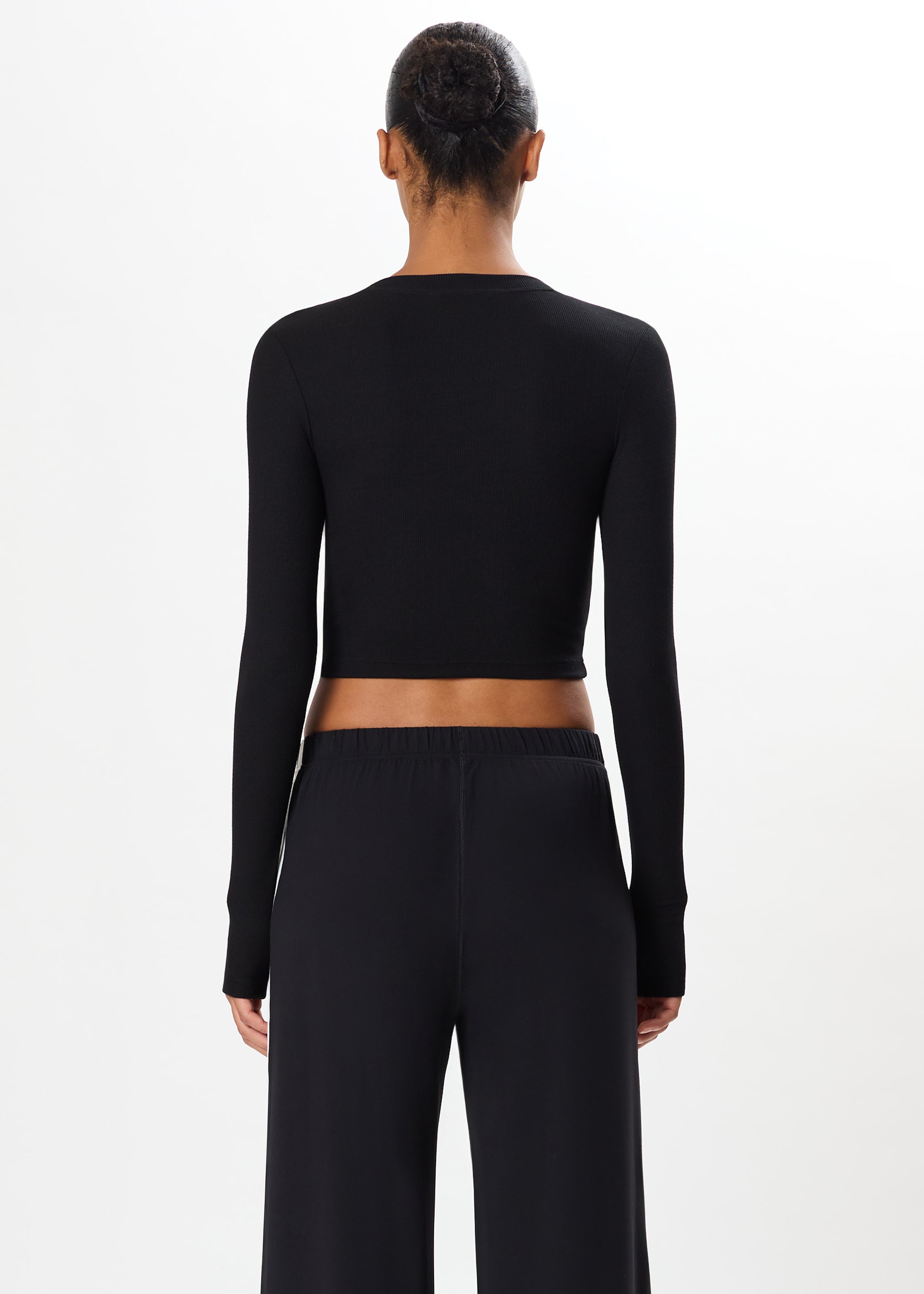 Louise Rib Long Sleeve Crop - Black-Splits59-Happy on Main