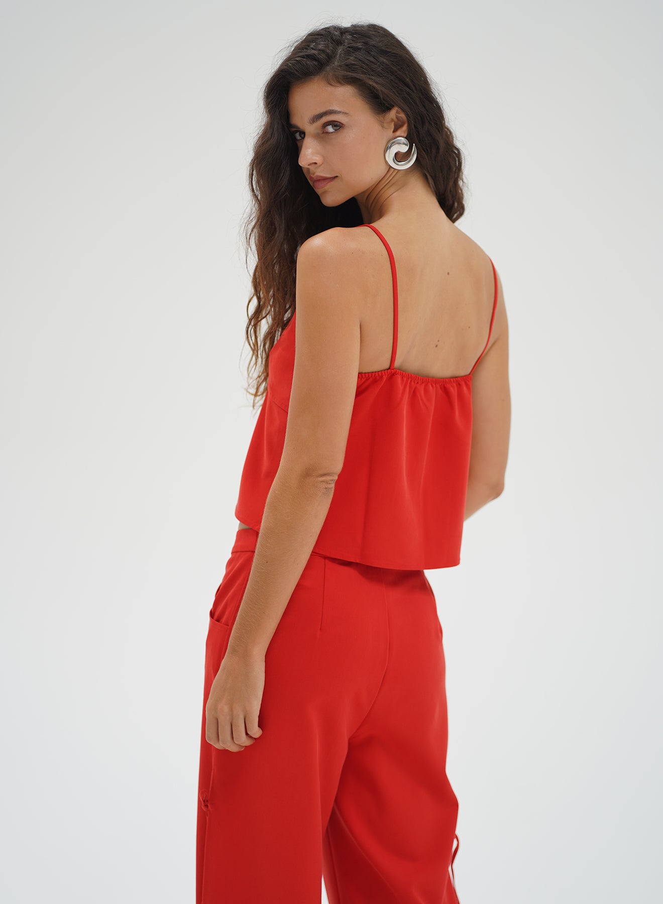 Kairi Tank - Red Chambray-LNA-Happy on Main