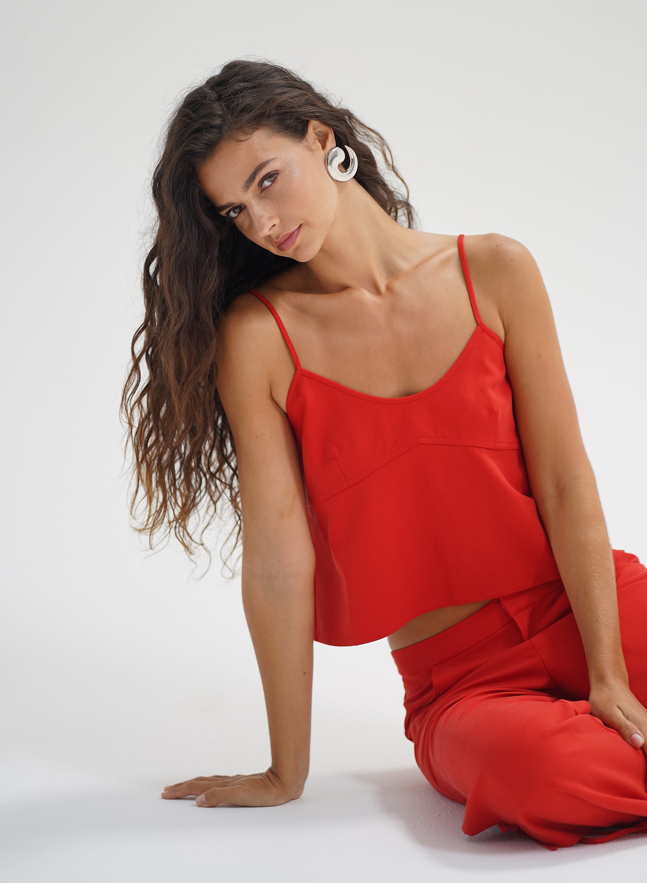 Kairi Tank - Red Chambray-LNA-Happy on Main