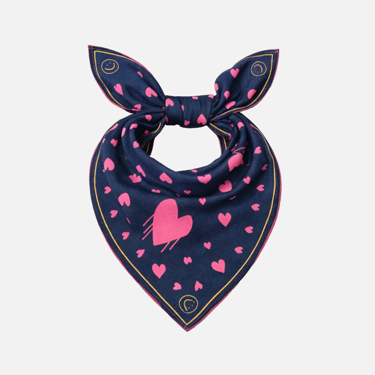 Drippy Heart Bandana - Indigo Blue-Kerri Rosenthal-Happy on Main
