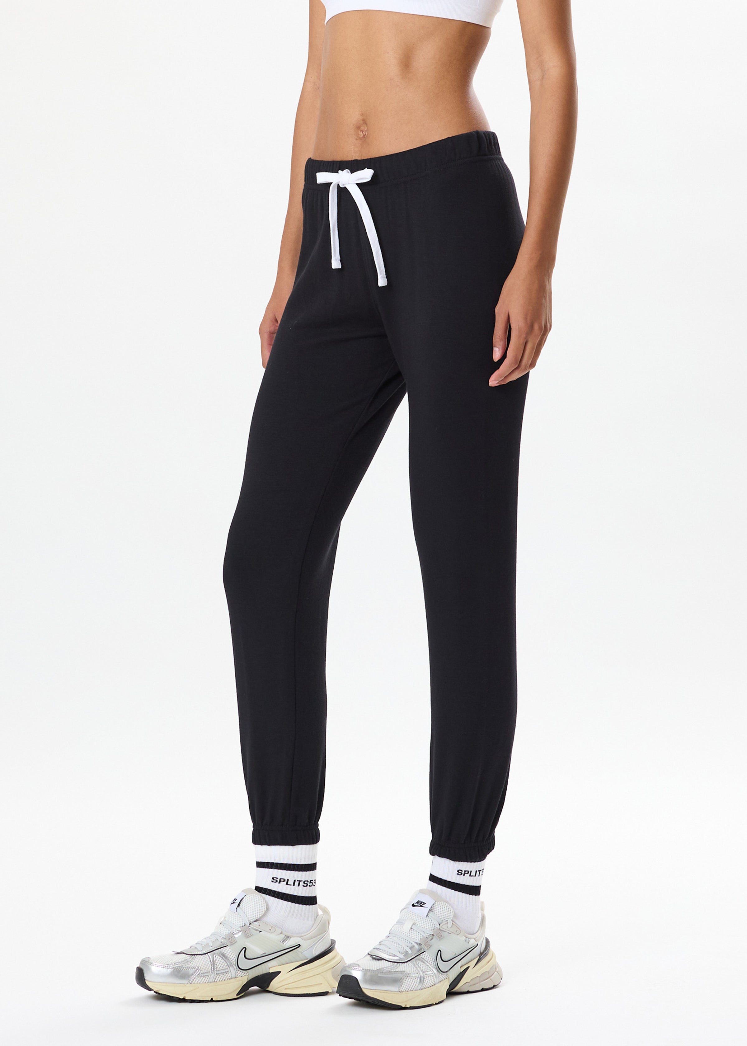 Sonja Fleece Sweatpant - Black-Splits59-Happy on Main