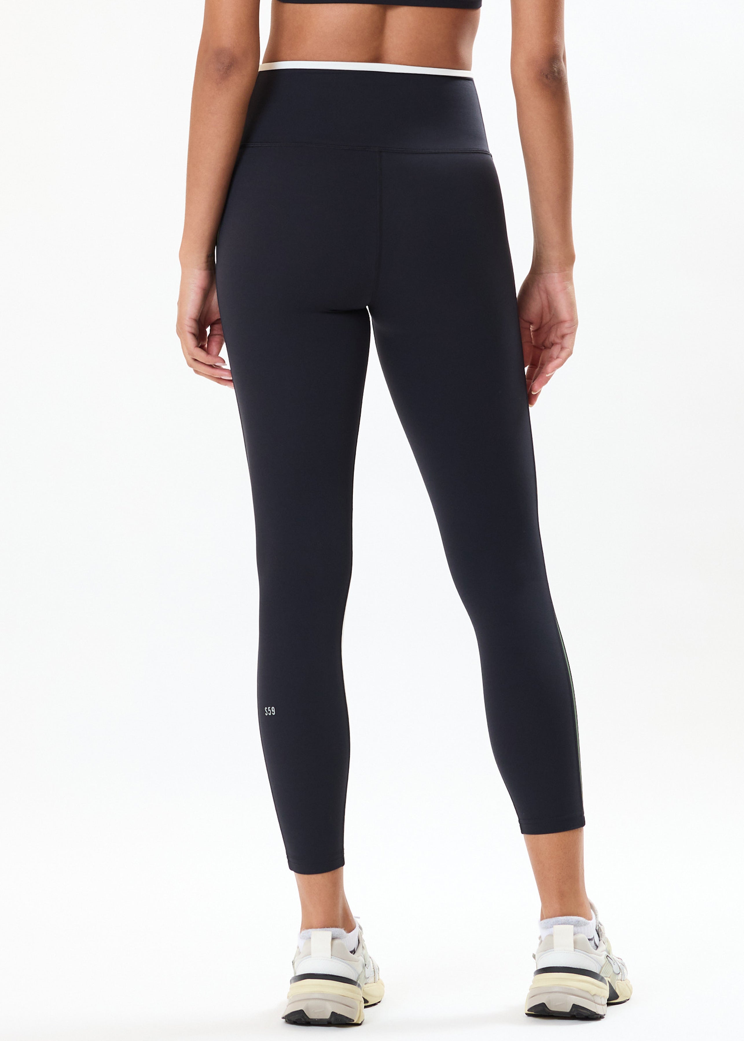 Sam High Waist Rigor 7/8 - Black/Military-Splits59-Happy on Main