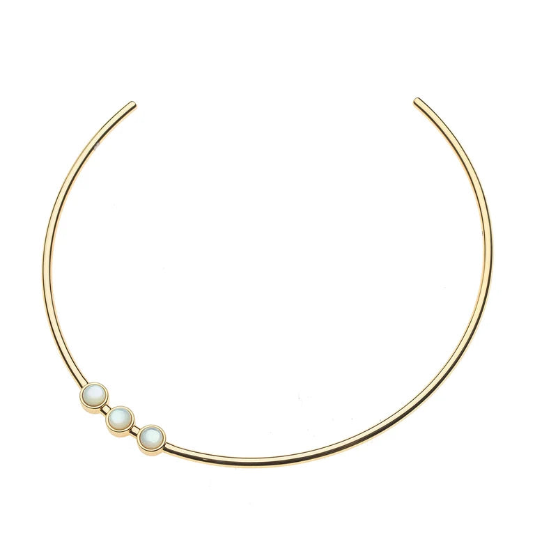 Embellished Neck Cuff in Mother of Pearl-Jane Win-Happy on Main