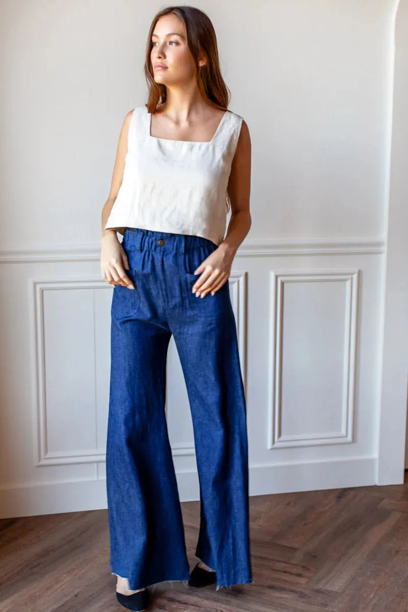 Tulip Wide Leg-Pants-Happy on Main