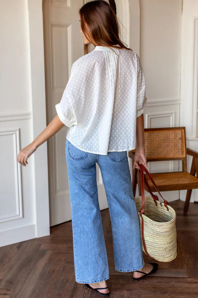 Mandarin Collar Top-Emerson Fry-Happy on Main