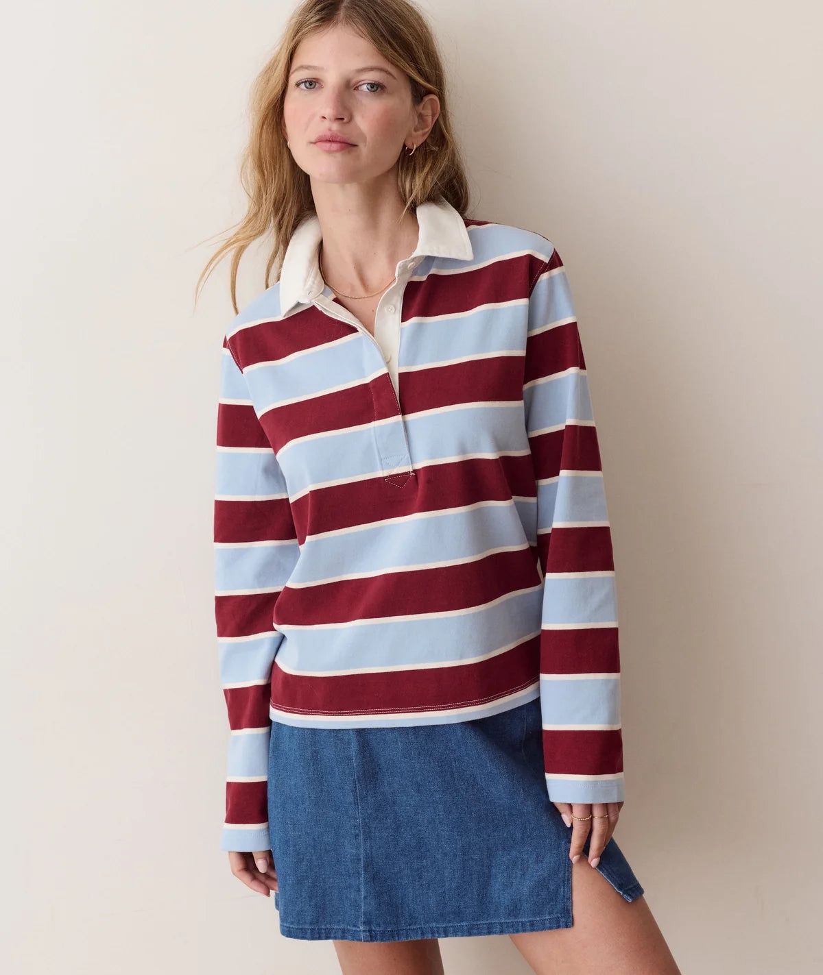 Miracle Jersey Rugby Polo - Sky & Cabernet