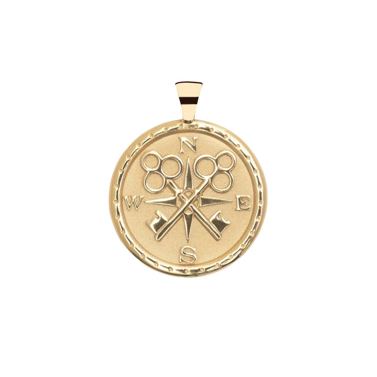 FOREVER JW Original Pendant Coin - 18" Drawn Link Chain-Jane Win-Happy on Main