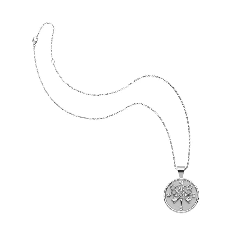 FOREVER JW Small Pendant Coin - 16-18" Classic Rolo Chain-Jane Win-Happy on Main