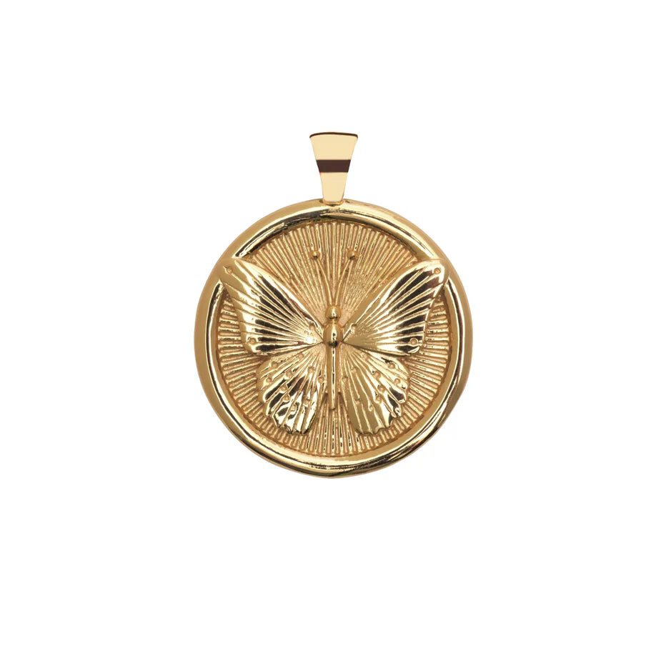 FREE JW Original Pendant Coin 18" Drawn Link Chain-Jane Win-Happy on Main