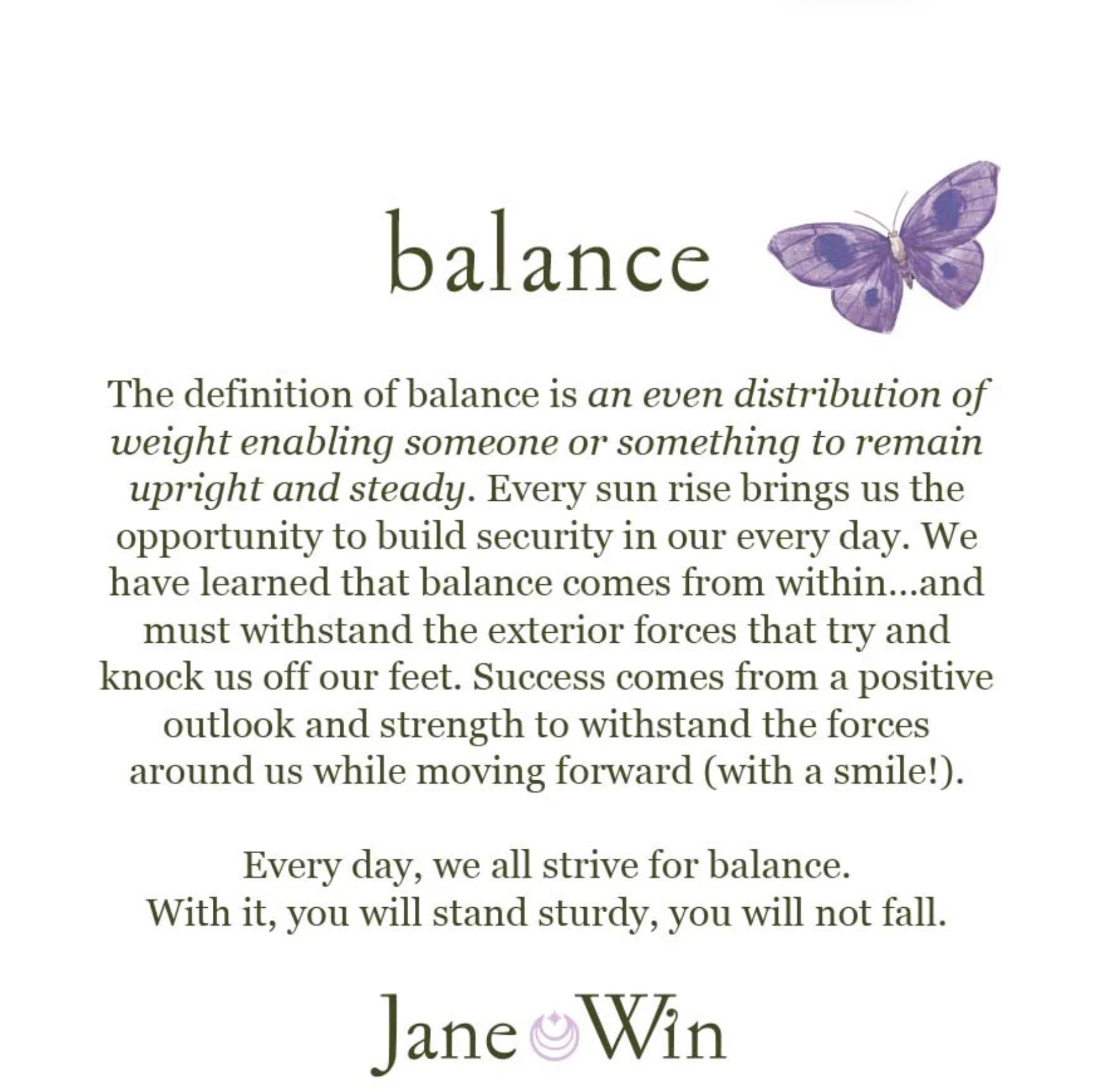 BALANCE JW Small Pendant Coin - 16-18" Classic Rolo Chain-Jane Win-Happy on Main