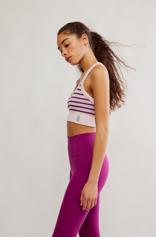 Striped Go To Bra-Athleisure-Happy on Main