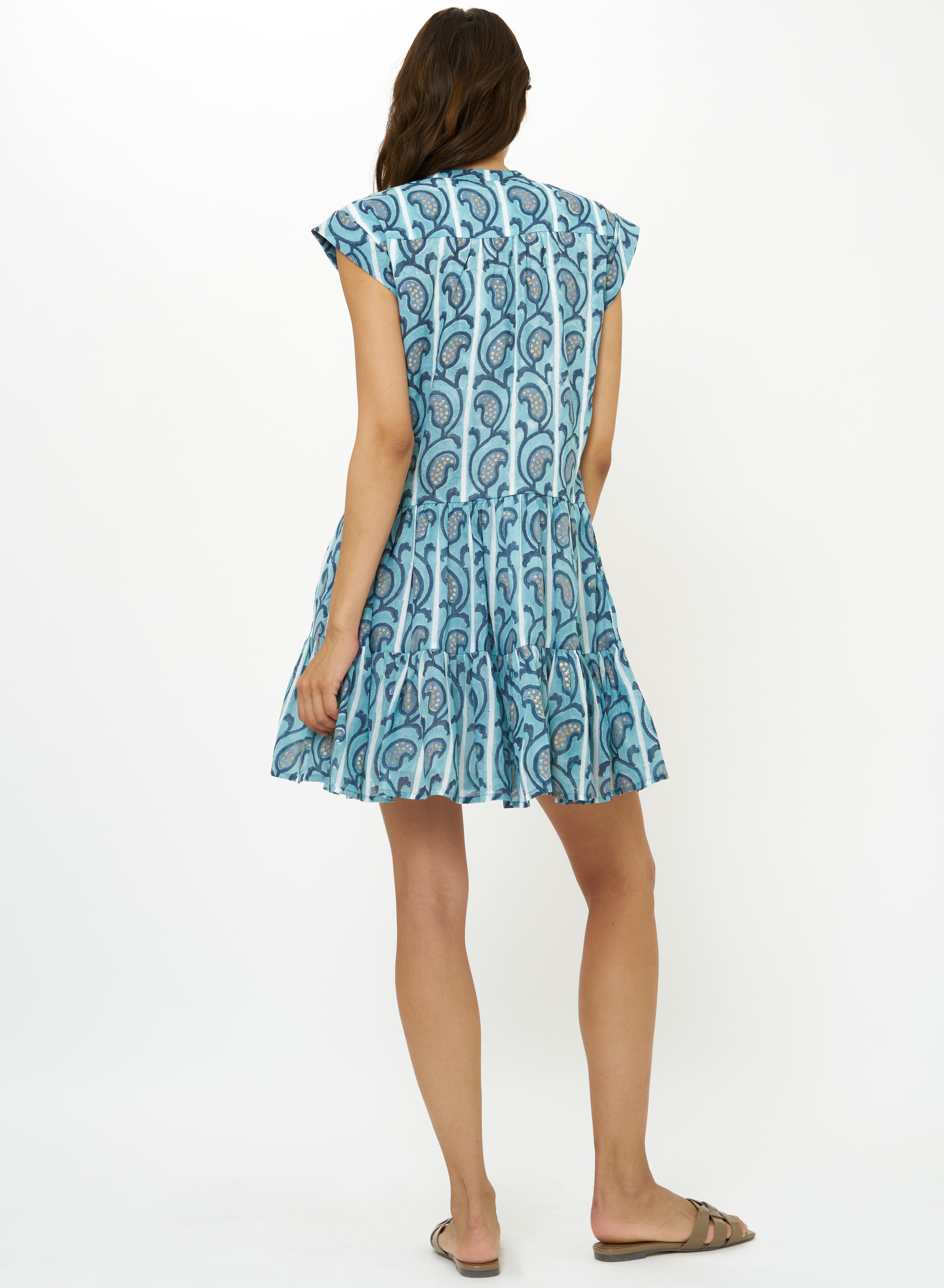 Roll Sleeve Dress-Dressy Dresses-Happy on Main