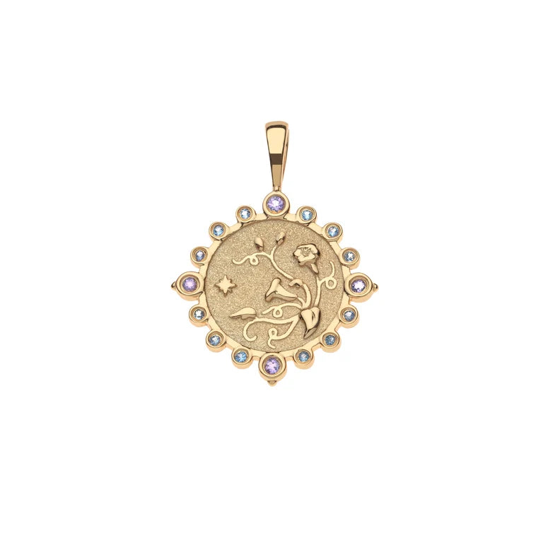 GRACE Petite Embellished Coin - 16-18" Classic Rolo Chain-Jane Win-Happy on Main