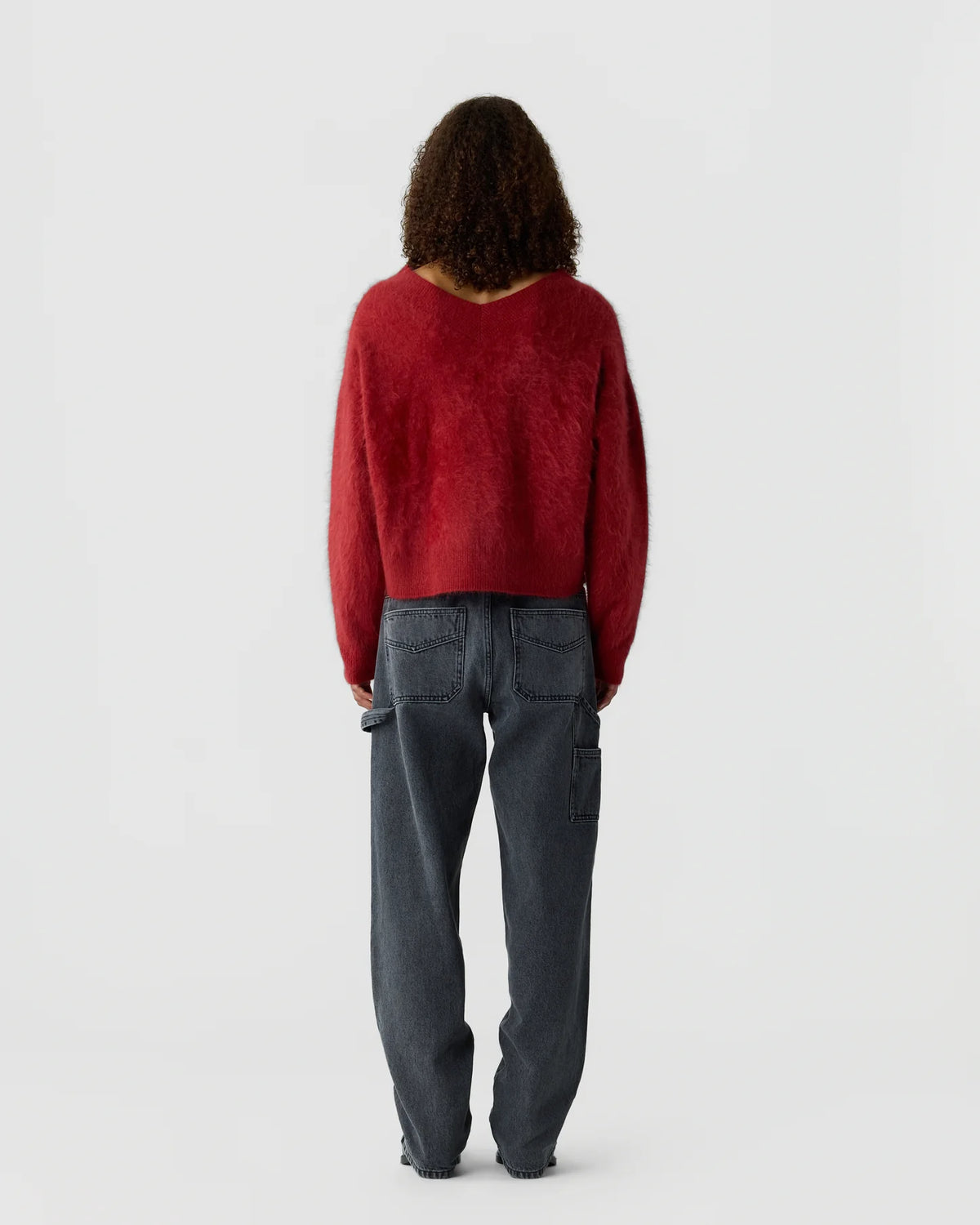 Grizzly Double V Sweater - Carmine-Guest in Residence-Happy on Main