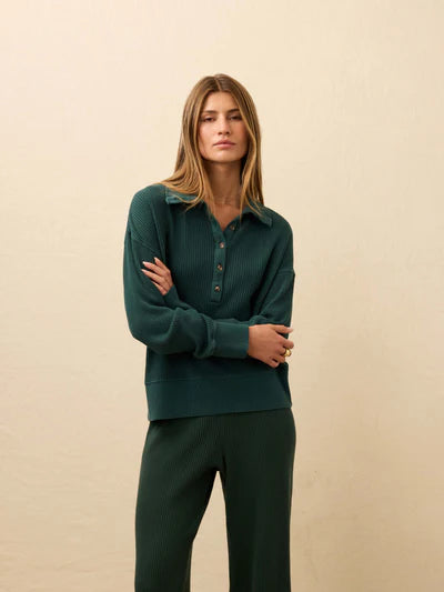 Apres Waffle Henley - Seamoss-Faherty-Happy on Main