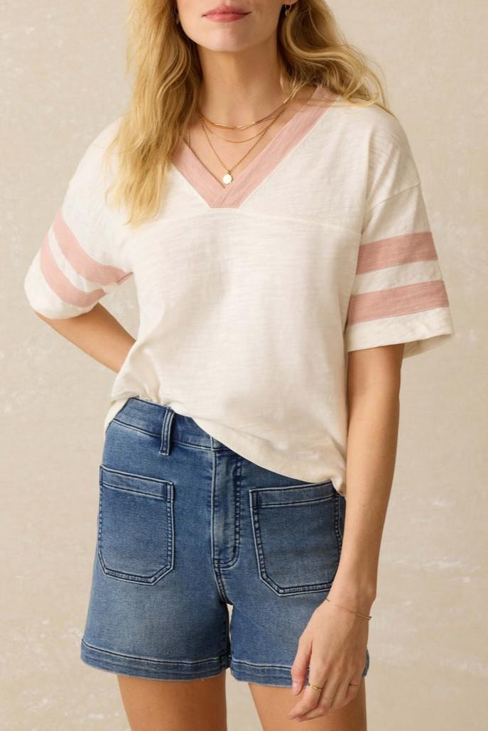 Sunwashed Slub Varsity Tee-Basic Tanks + Tees-Happy on Main