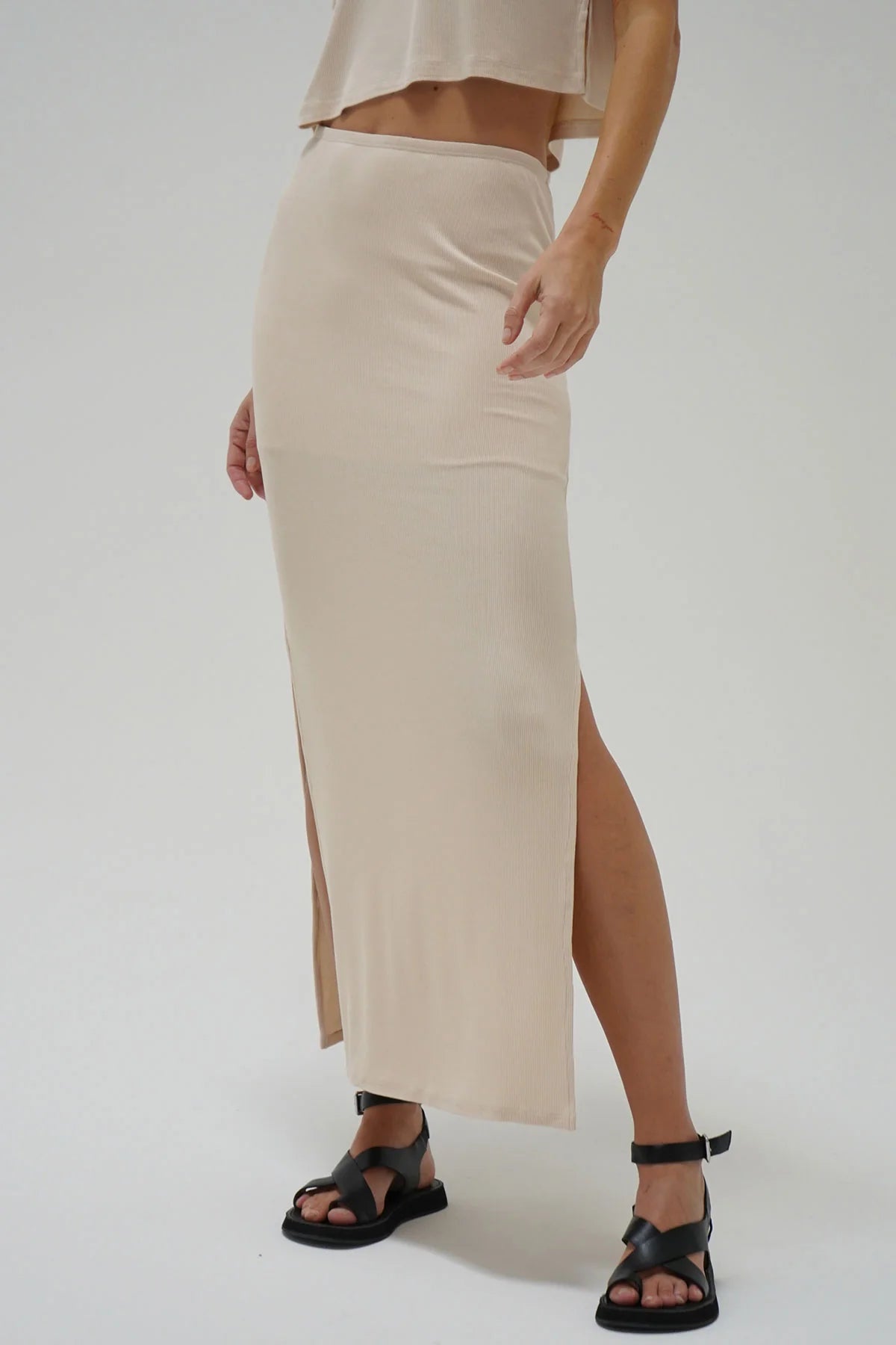 Steph Ribbed Skirt-LNA-Happy on Main