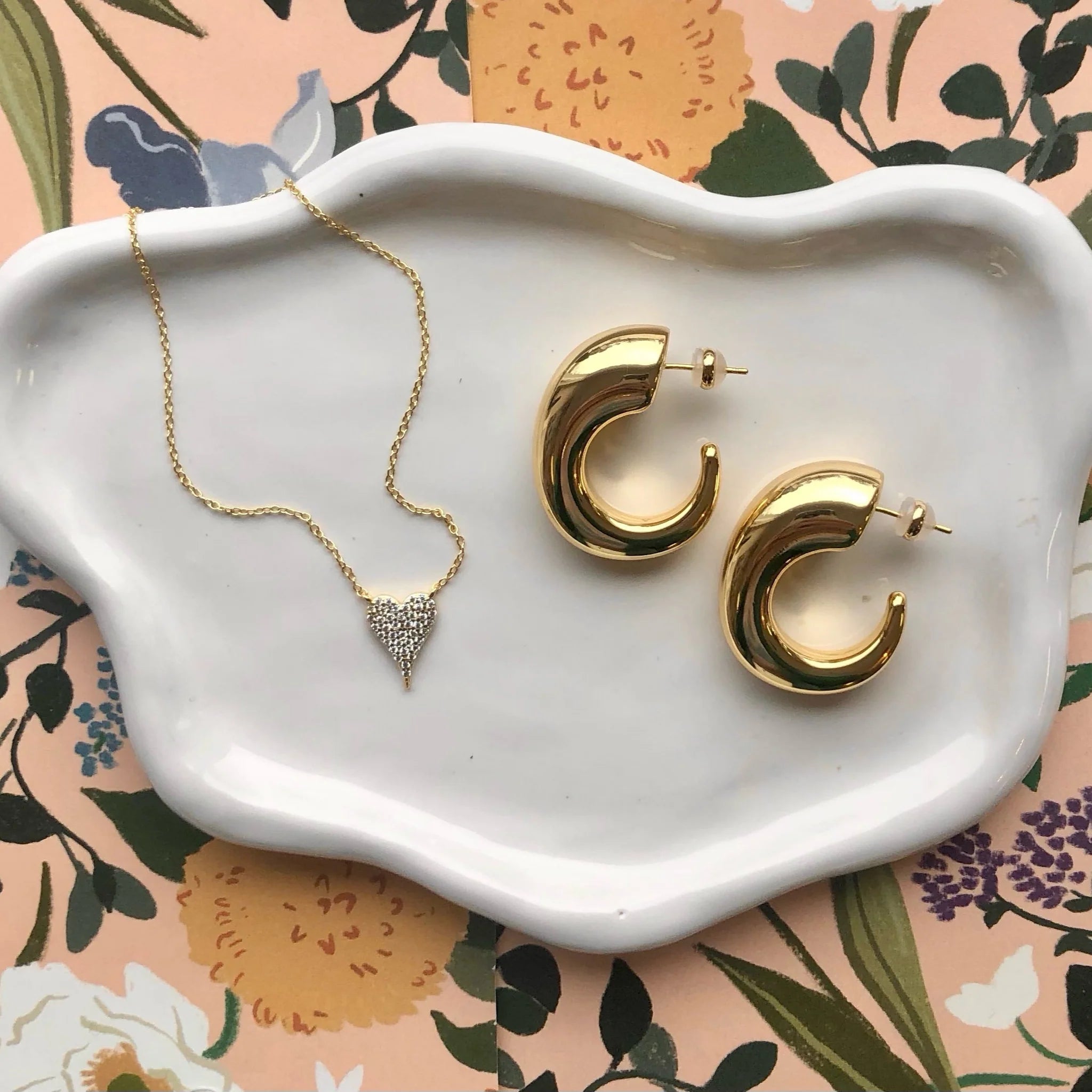 Claw Hoop 18K Gold over Brass-Everyday Jewelry-Happy on Main