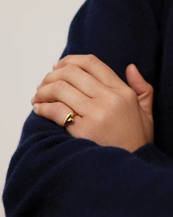 Puffy Heart Signet Ring-Jenny Bird-Happy on Main