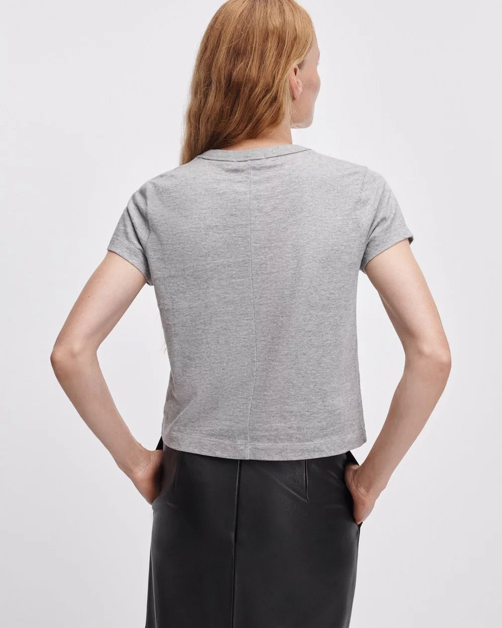 Kelly Perfect Tee - Heather Grey-Rag & Bone-Happy on Main