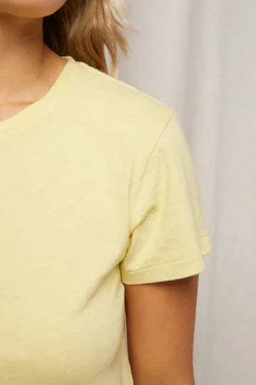 Lisa Recycle Cotton Slim Crew Tee-Basic Tanks + Tees-Happy on Main