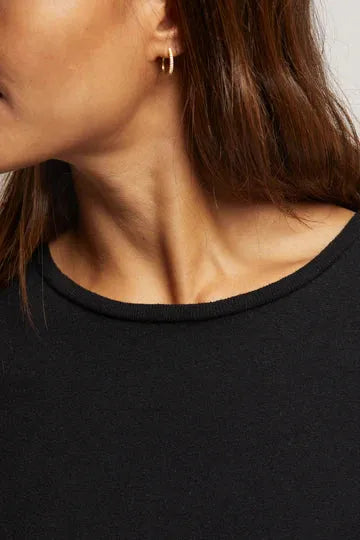 Lisa Recycle Cotton Slim Crew Tee-Basic Tanks + Tees-Happy on Main