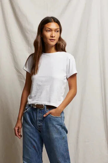 Lisa Recycle Cotton Slim Crew Tee-Basic Tanks + Tees-Happy on Main