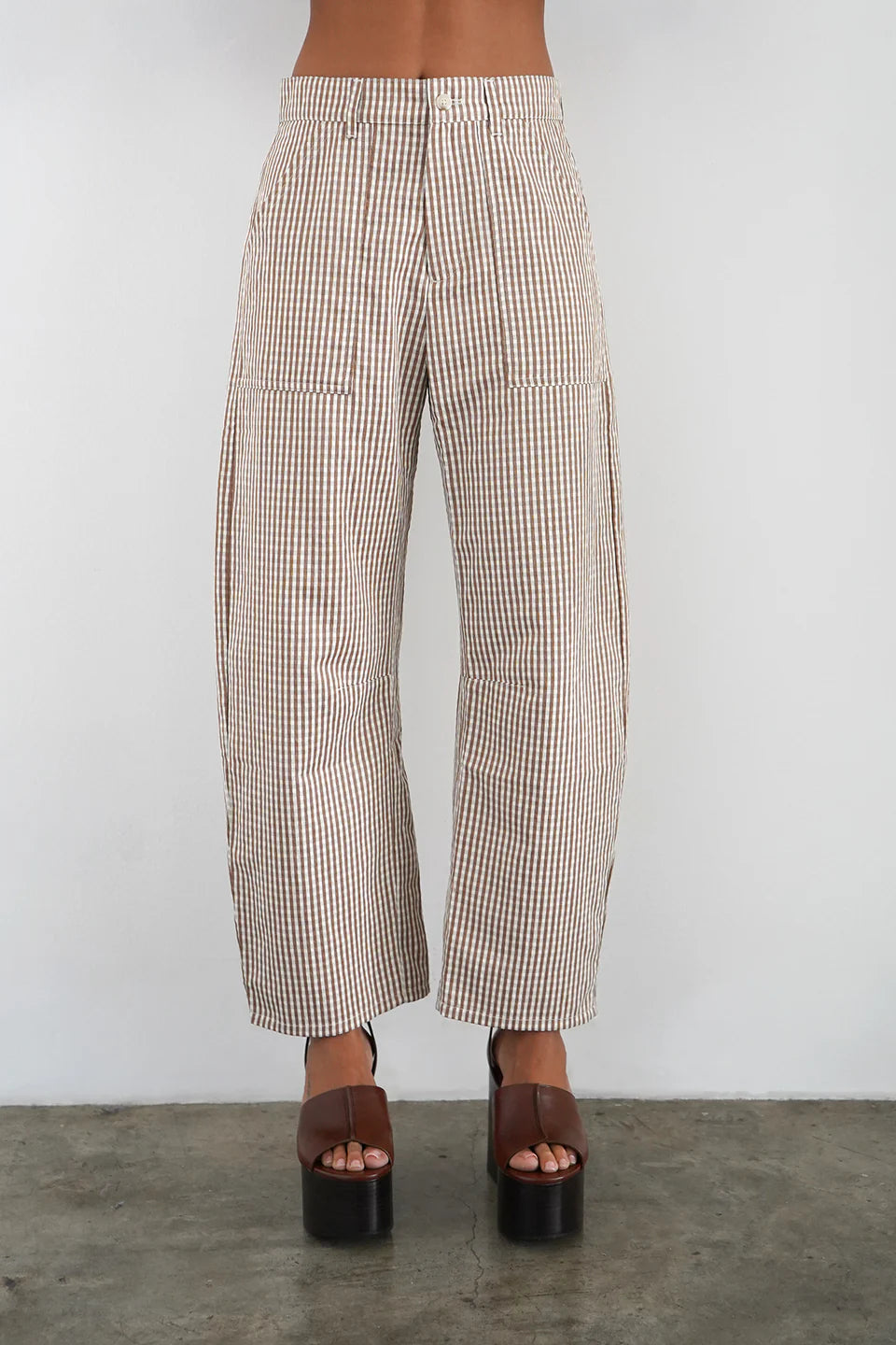 Cross Creek Check Pant - Brown-LNA-Happy on Main