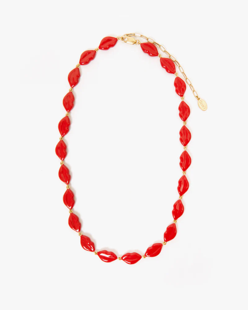 Le Lips Necklace - Poppy-Clare V.-Happy on Main