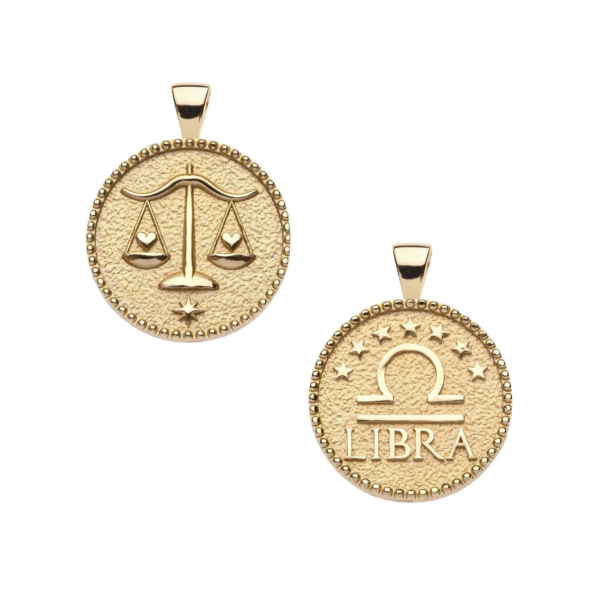 LIBRA JW Small Zodiac Pendant Coin - 16-18" Classic Rolo Chain-Jane Win-Happy on Main