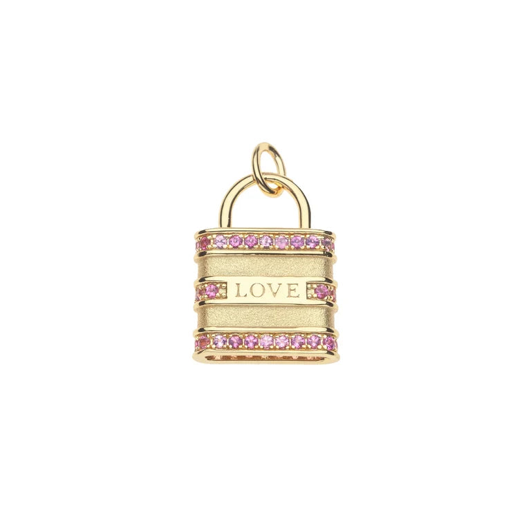 Locked Up In LOVE Pendant - 16-18" Classic Rolo Chain-Jane Win-Happy on Main