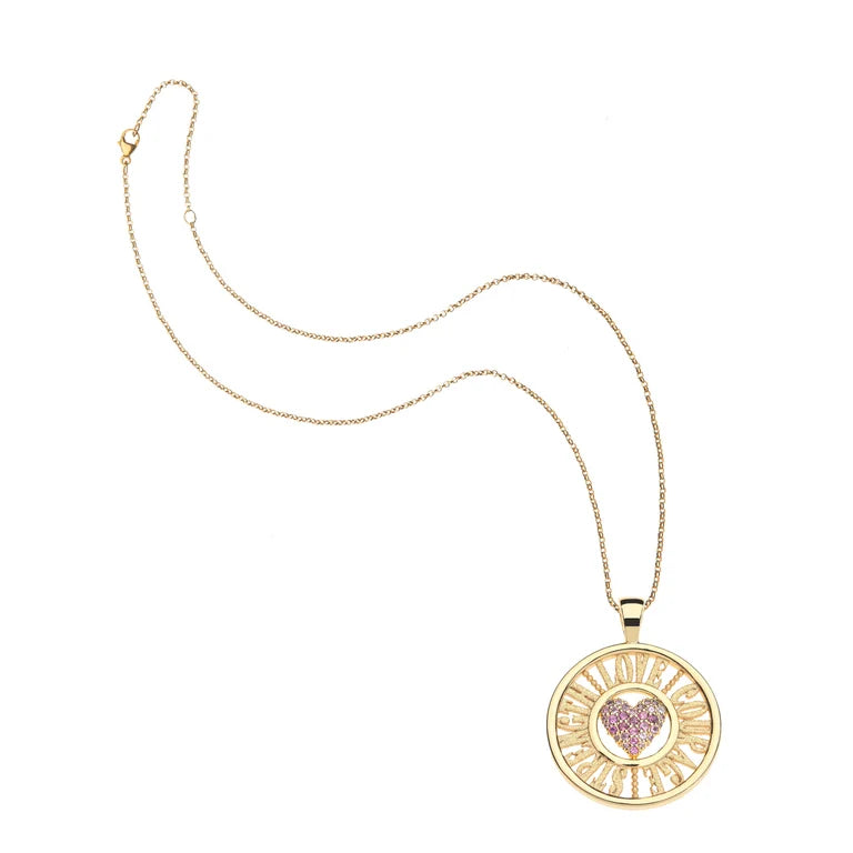 Love - Courage - Strength Cutout Coin - 16-18" Classic Rolo Chain-Jane Win-Happy on Main
