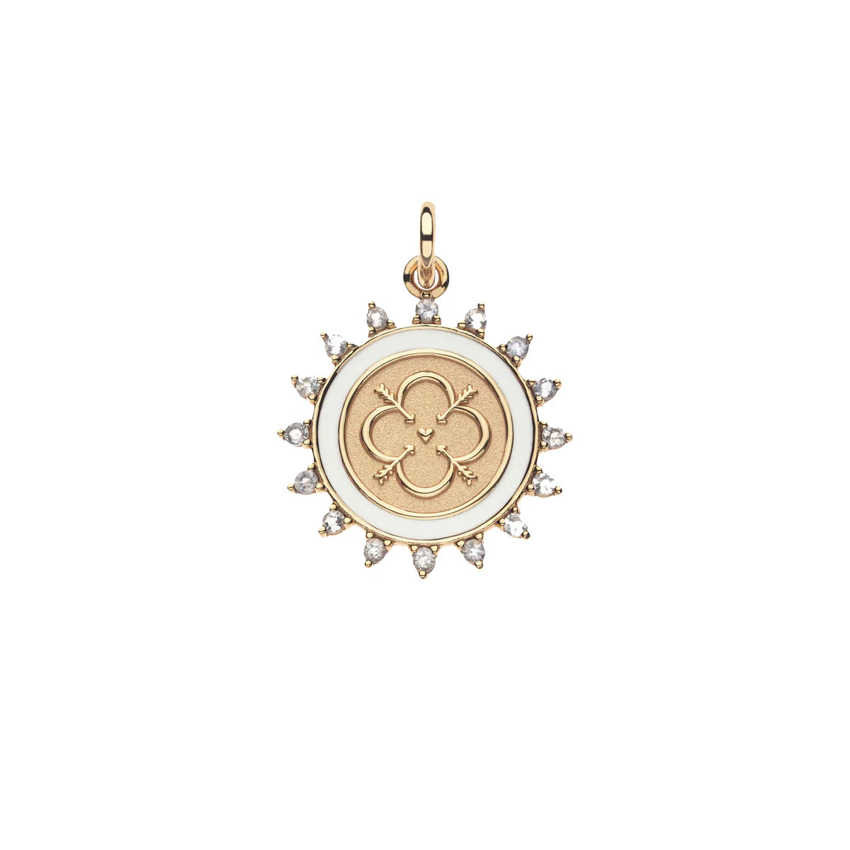 LOVE Petite Embellished Coin - 16-18" Classic Rolo Chain-Jane Win-Happy on Main