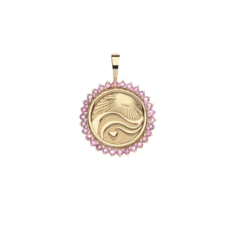 Love - Courage - Strength Petite Embellished Coin - 16-18" Classic Rolo-Jane Win-Happy on Main