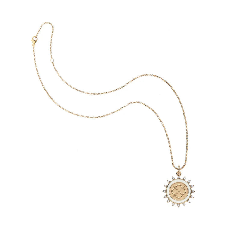 LOVE Petite Embellished Coin - 16-18" Classic Rolo Chain-Jane Win-Happy on Main