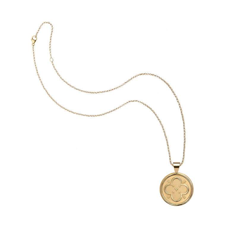 LOVE JW Small Pendant Coin - 16-18" Classic Rolo Chain-Jane Win-Happy on Main