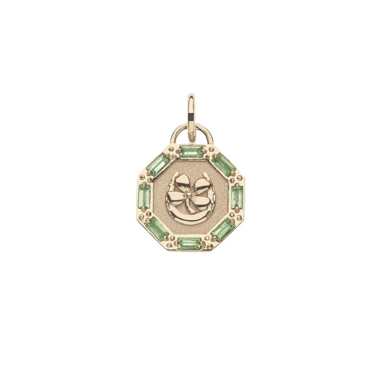 LUCKY Petite Embellished Coin - 16-18" Classic Rolo Chain-Jane Win-Happy on Main