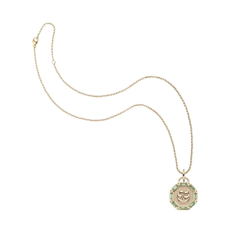 LUCKY Petite Embellished Coin - 16-18" Classic Rolo Chain-Jane Win-Happy on Main