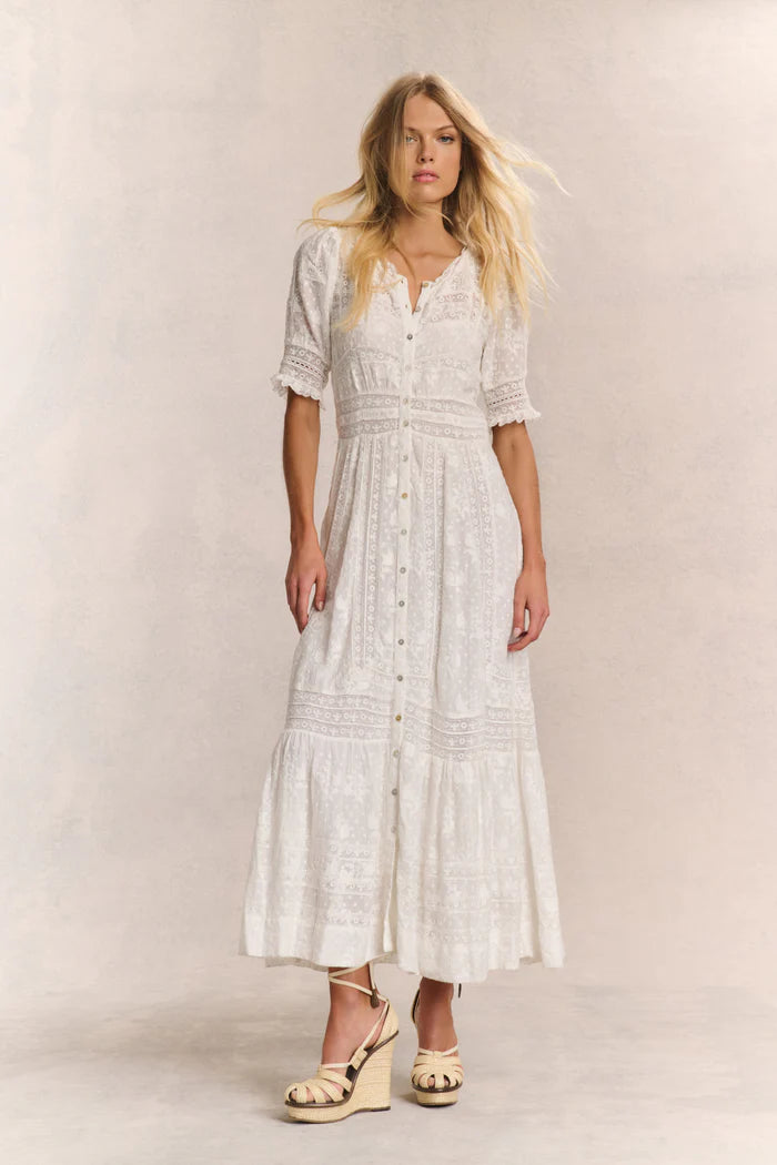 Minka Dress - White-LoveShackFancy-Happy on Main