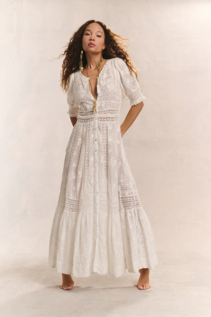 Minka Dress - White-LoveShackFancy-Happy on Main