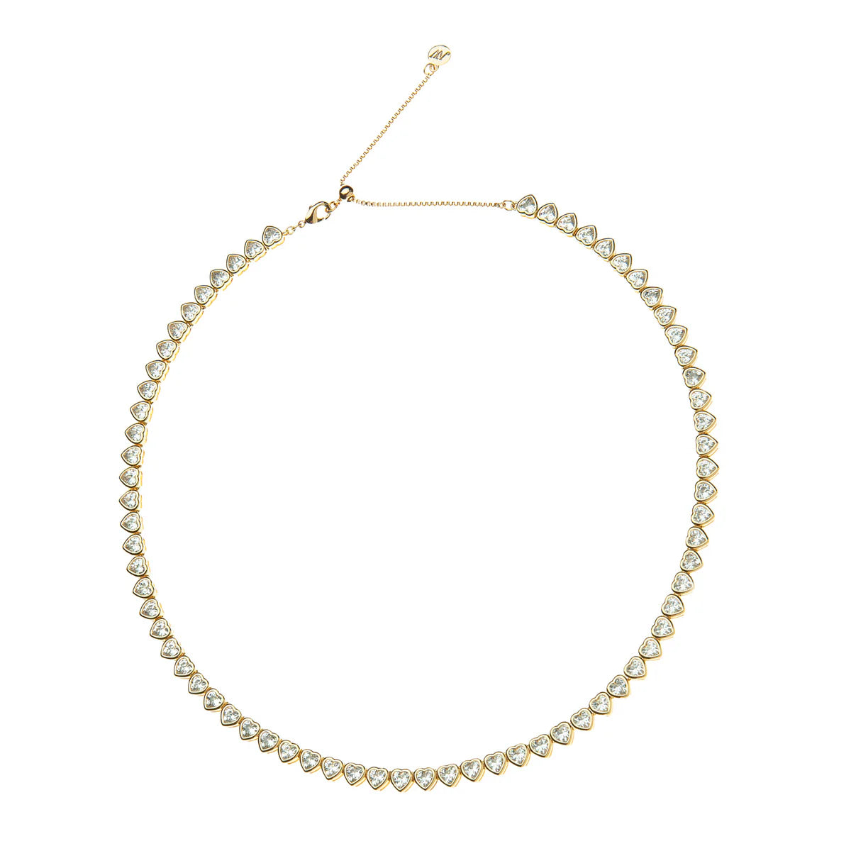 Made from LOVE White Tennis Necklace - White Stones-Jane Win-Happy on Main