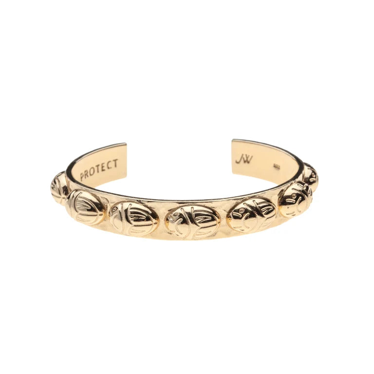 PROTECT JW Gold Scarab Cuff-Jane Win-Happy on Main