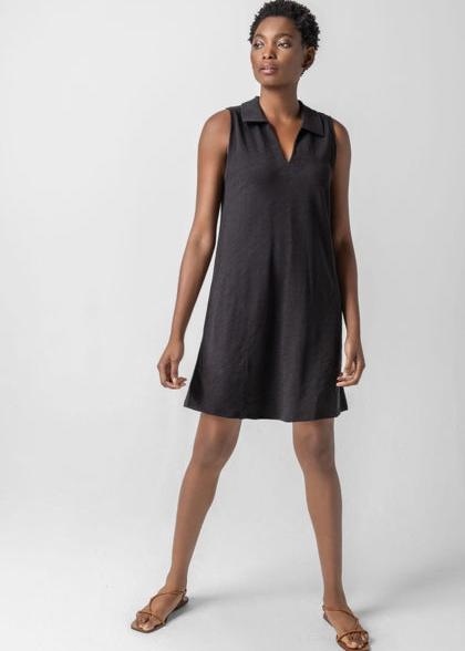 Sleeveless Collared Dress-Casual Dresses-Happy on Main
