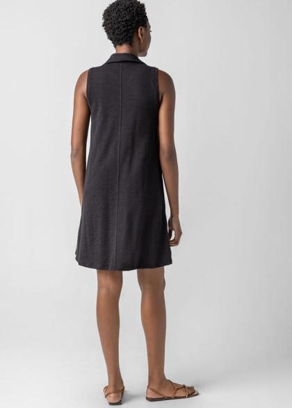 Sleeveless Collared Dress-Casual Dresses-Happy on Main