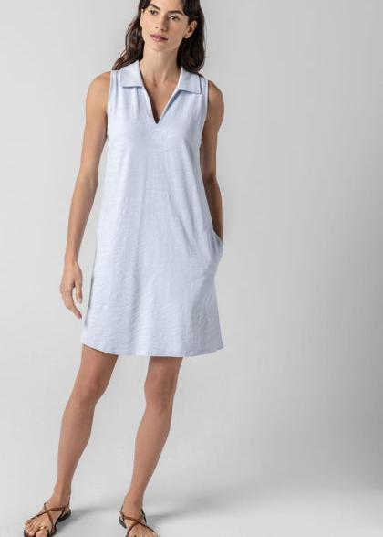 Sleeveless Collared Dress-Casual Dresses-Happy on Main