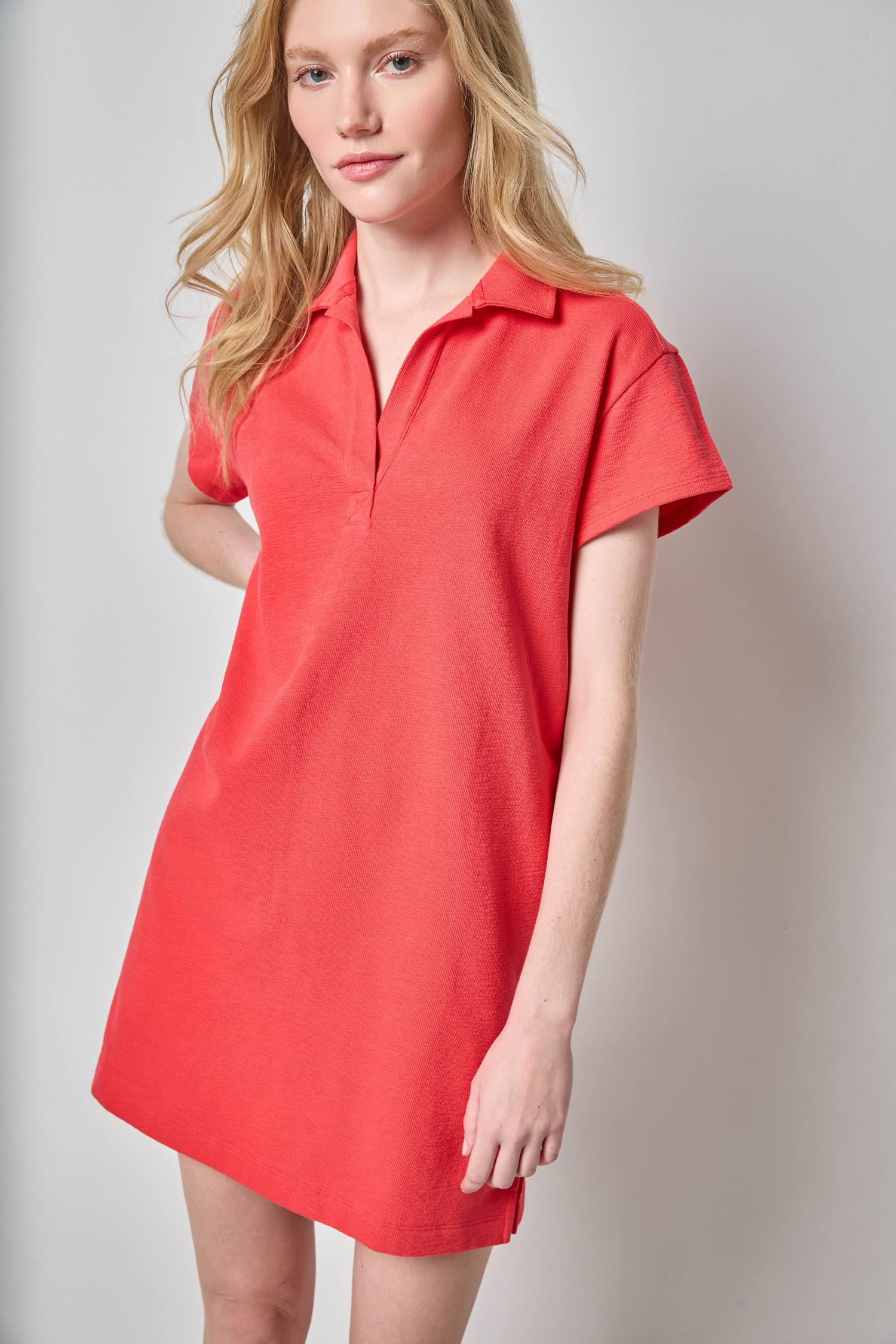 Textured Terry Tunic Dress - Zinnia-Lilla P-Happy on Main