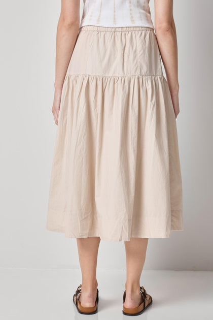 Poplin Yoke Skirt - Bamboo-Lilla P-Happy on Main